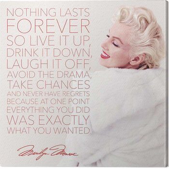 Canvas-taulu Marilyn Monroe - Nothing Lasts Forever
