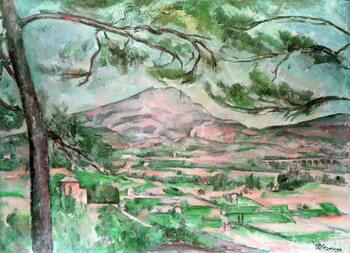 Canvas-taulu Montagne Sainte-Victoire with Large Pine