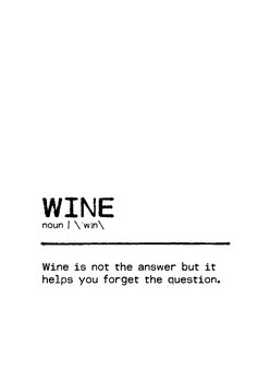 Canvas-taulu Quote Wine Question