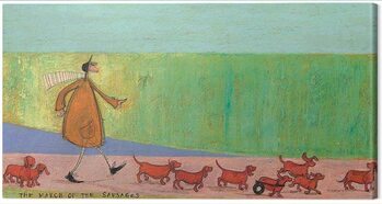 Canvas-taulu Sam Toft - The March of the Sausages