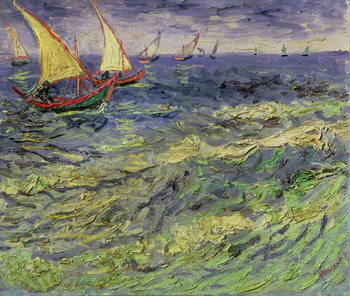 Canvas-taulu Seascape at Saintes-Maries  1888