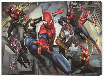 Canvas-taulu Spider-Man - Evolution Skyline
