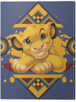 Canvas-taulu The Lion King - Simba Tribal Pattern