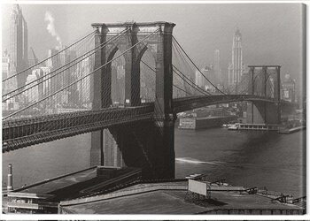 Canvas-taulu Time Life - Brooklyn Bridge, New York 1946