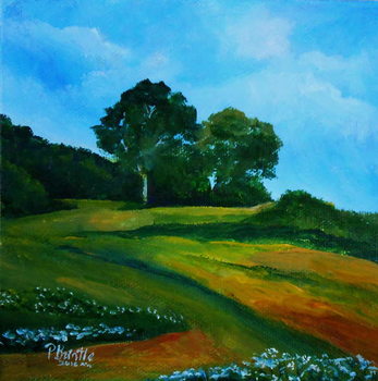 Canvas-taulu Bleuets vers Thiotte, 2016