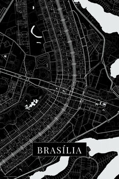 Canvas-taulu Brasilia black