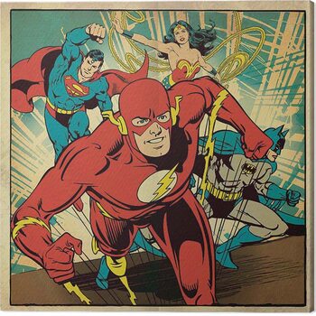 Canvas-taulu DC Comics - Heroes Together