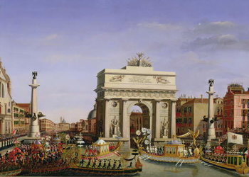 Canvas-taulu Entry of Napoleon I (1769-1821) into Venice, 1807