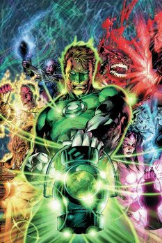 Canvas-taulu Green Lantern - The team