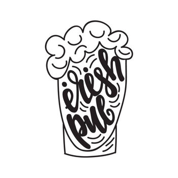 Canvas-taulu Irish pub lettering design. Vector illustration.