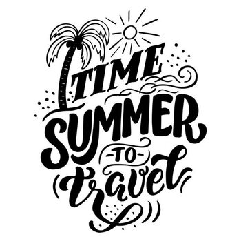 Canvas-taulu Lettering composition about summer - time