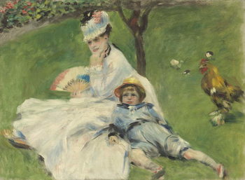 Canvas-taulu Madame Monet and Her Son, 1874