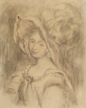 Canvas-taulu Mme Dieterle in a Hat, c.1896