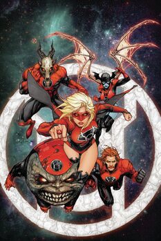 Canvas-taulu Red Lantern Corps