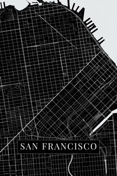 Canvas-taulu San Francisco black