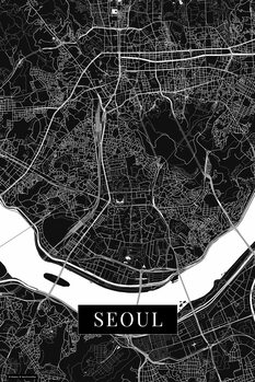 Canvas-taulu Seoul black