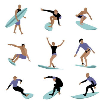 Canvas-taulu Surfers