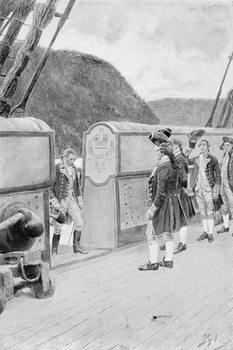 Canvas-taulu The Escape of Arnold on the British Sloop-of-War 'Vulture'