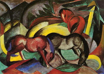 Canvas-taulu Three Horses, 1912