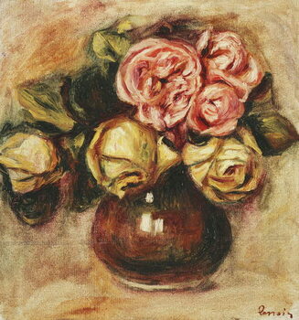 Canvas-taulu Vase of Roses; Vase de Roses,