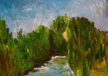 Canvas-taulu Winding river, 2009