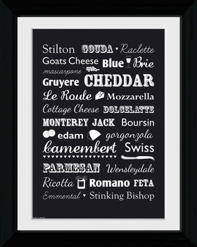 Poster emoldurado Cheese - Types