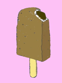 Canvas Print Choc lolly,2007 (oil sticks and ink on paper