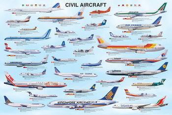 Πλαισιωμένη αφίσα Civil aircraft