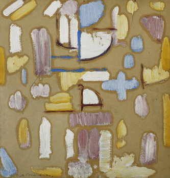 Принти на полотні Composition with Pink, Blue, Yellow and white