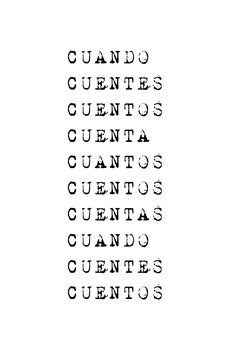 Принти на полотні Cuando cuentes cuentos