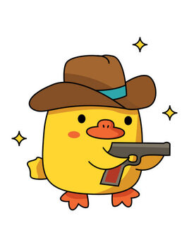 Μπλουζάκι Dangerous cute duck with different weapons.