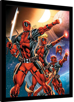 Framed poster Deadpool - Corps Action Pose