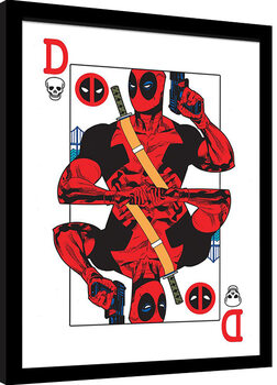 Framed Poster Deadpool - Playing Card