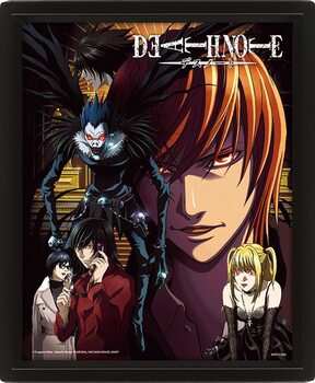 Πλαισιωμένη 3D αφίσα Death Note - Connected By Fate