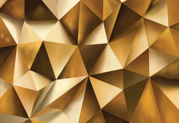 Papel de parede 3D Gold Polygon Texture