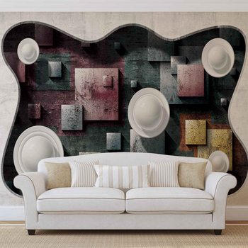 Papel de parede Abstract Modern Design Art Spheres
