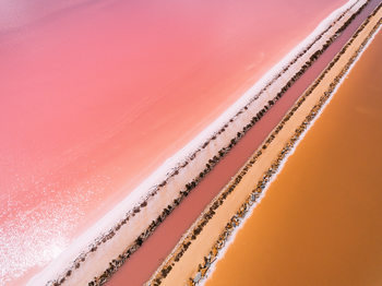 Papel de parede Aerial view of a salt lake