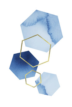 Papel de parede Blue geometric