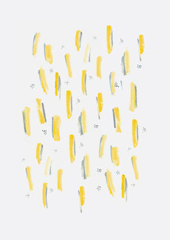 Papel de parede Brush strokes mustard