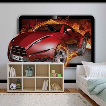 Papel de parede Car Flames