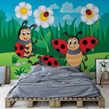 Papel de parede Cartoon Ladybirds