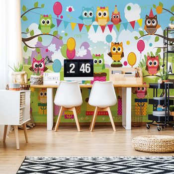 Papel de parede Cartoon Owl Party