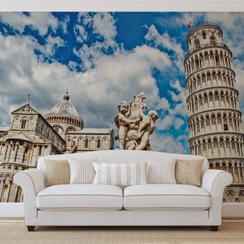 Papel de parede City Piazza Miracoli Leaning Tower Pisa