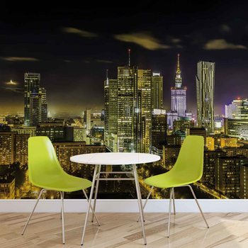 Papel de parede City Warsaw Night Travel