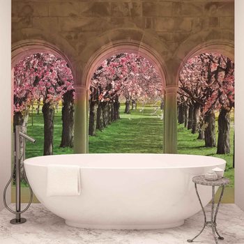Papel de parede Flowering Trees Through The Arch