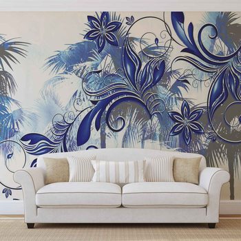 Papel de parede Flowers Abstract Art