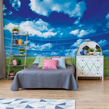 Papel de parede Football Stadium Blue Sky