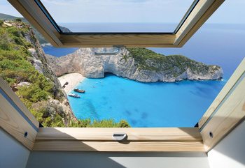 Papel de parede Greek Island Skylight Window View