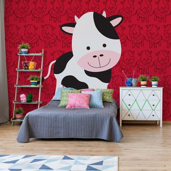 Papel de parede Happy Cartoon Cow