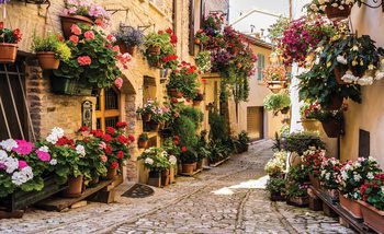 Papel de parede Mediteranean With Flowers